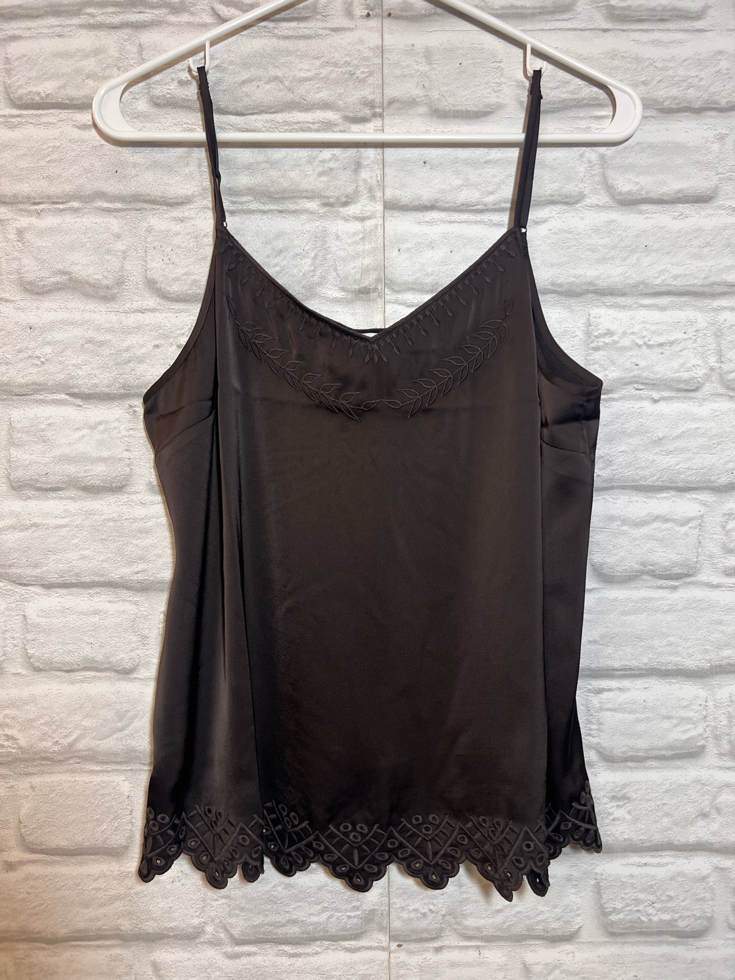 Size M CAbi Silky Embroidered Camisole