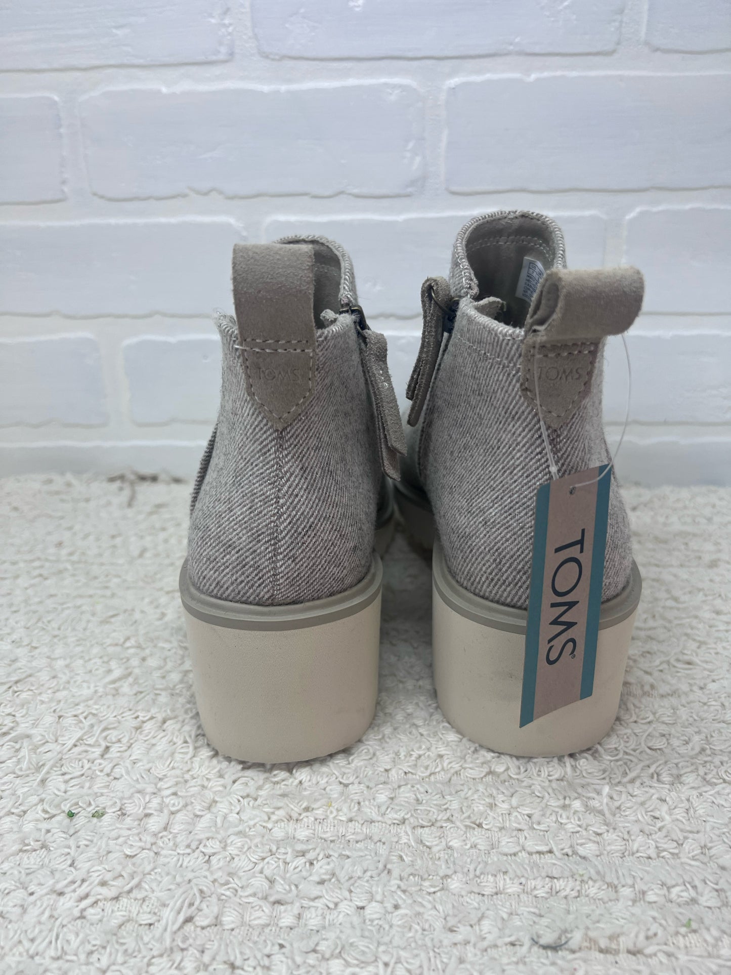Shoe Size 7 Toms  NWT Maude Wedge  Bootie in Shimmering Twill