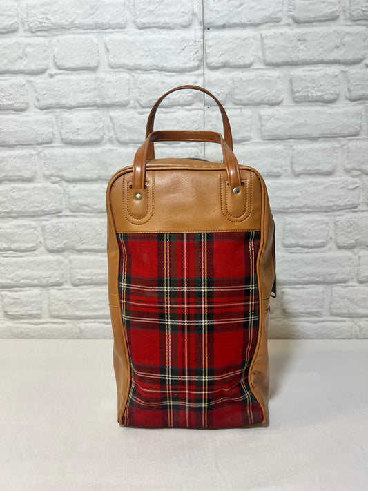 Vintage red plaid Thermos bag