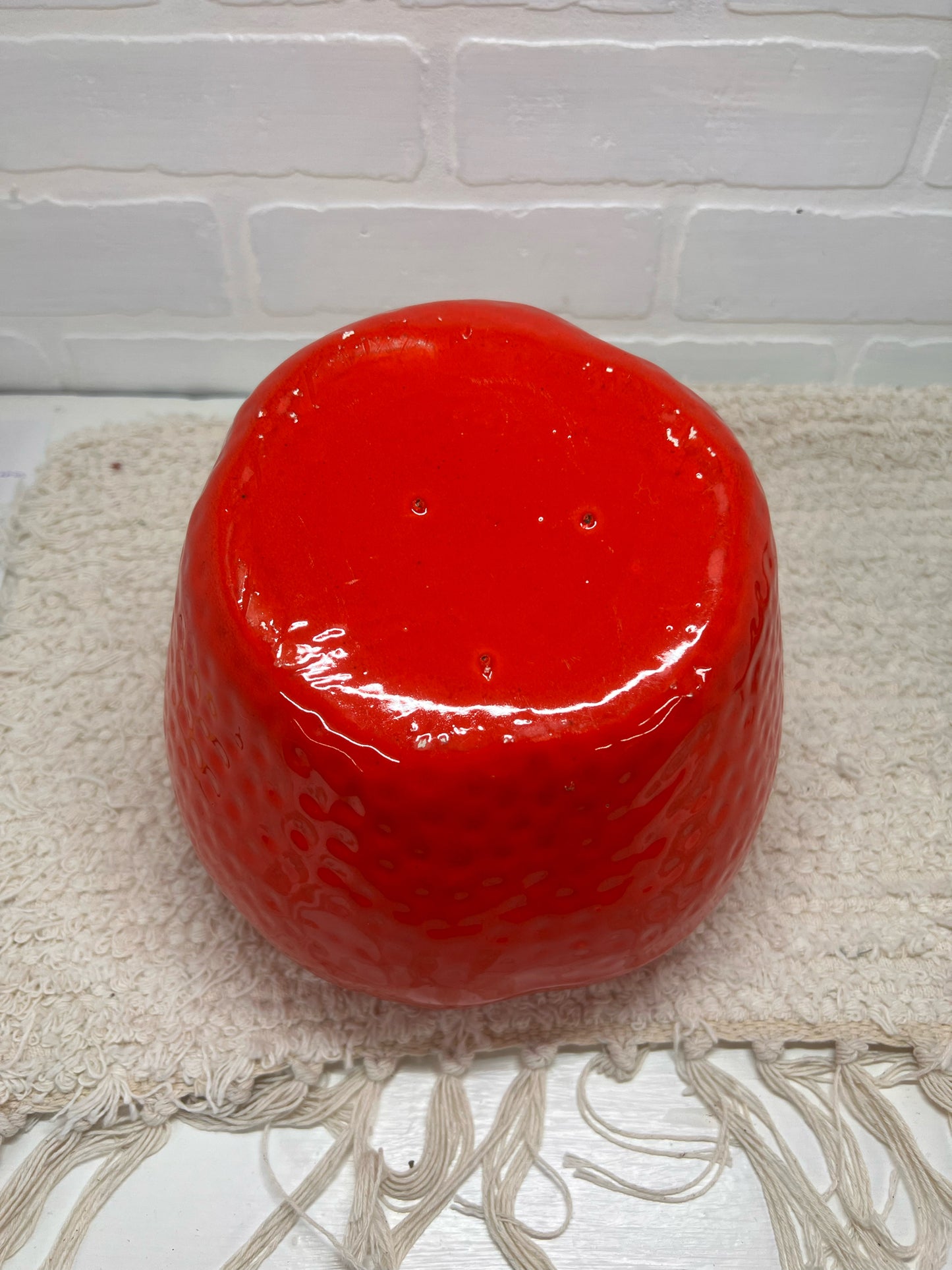 Marcia of California Red Strawberry Ceramiuc Cookie Jar