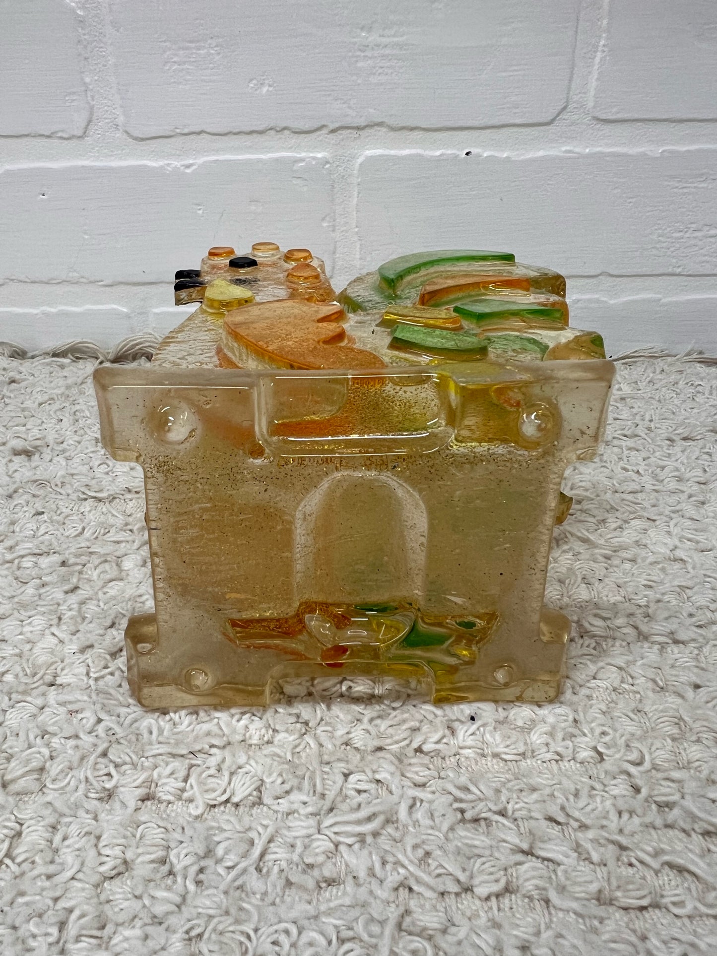 Chunky Lucite Rooster Napkin Holder - 1970's Appeal