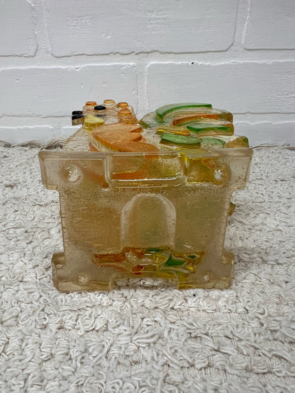 Chunky Lucite Rooster Napkin Holder - 1970's Appeal