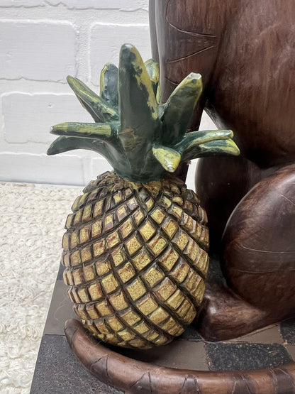 David Harden cat with pineapple statue