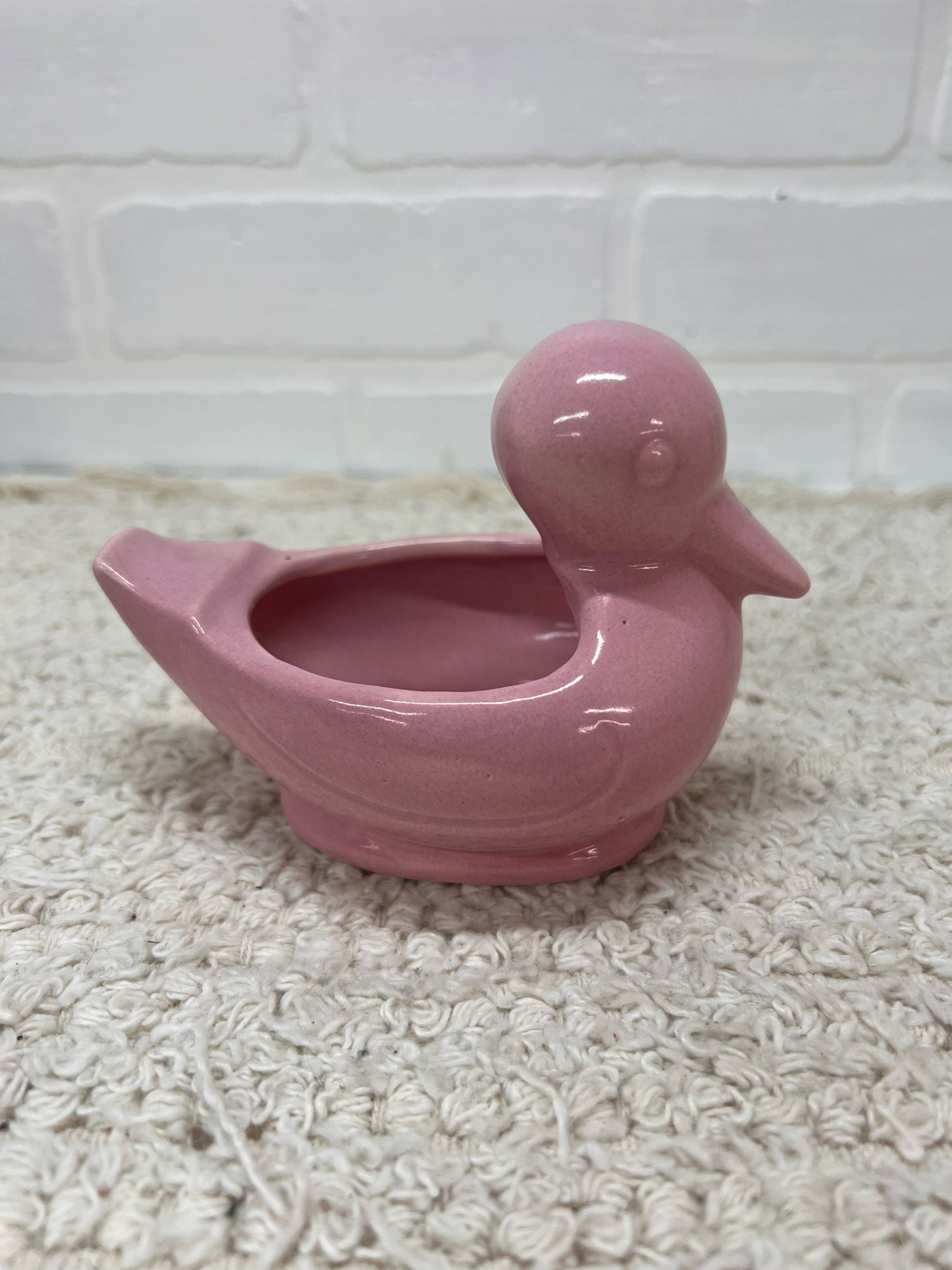 Red Wing Pottery Planter- Small Pink Duck