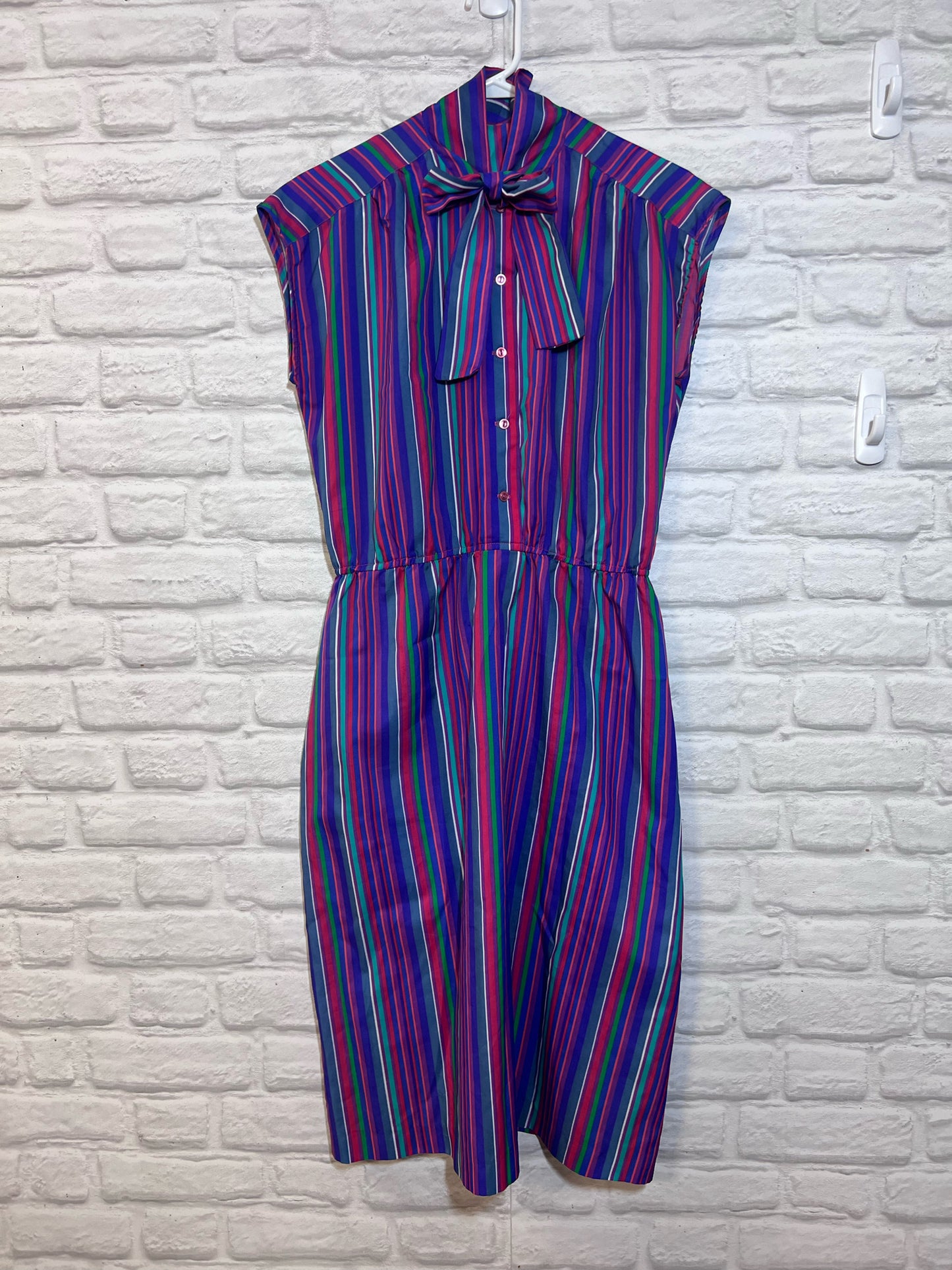 Vintage Striped Shirtwaist Style Dress Circa 1970's