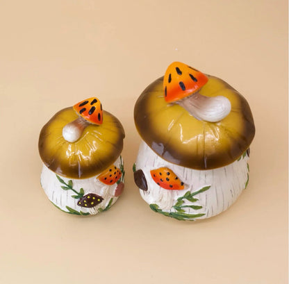 Merry Mushroom 70s Inspired Two-Piece Figurine Set