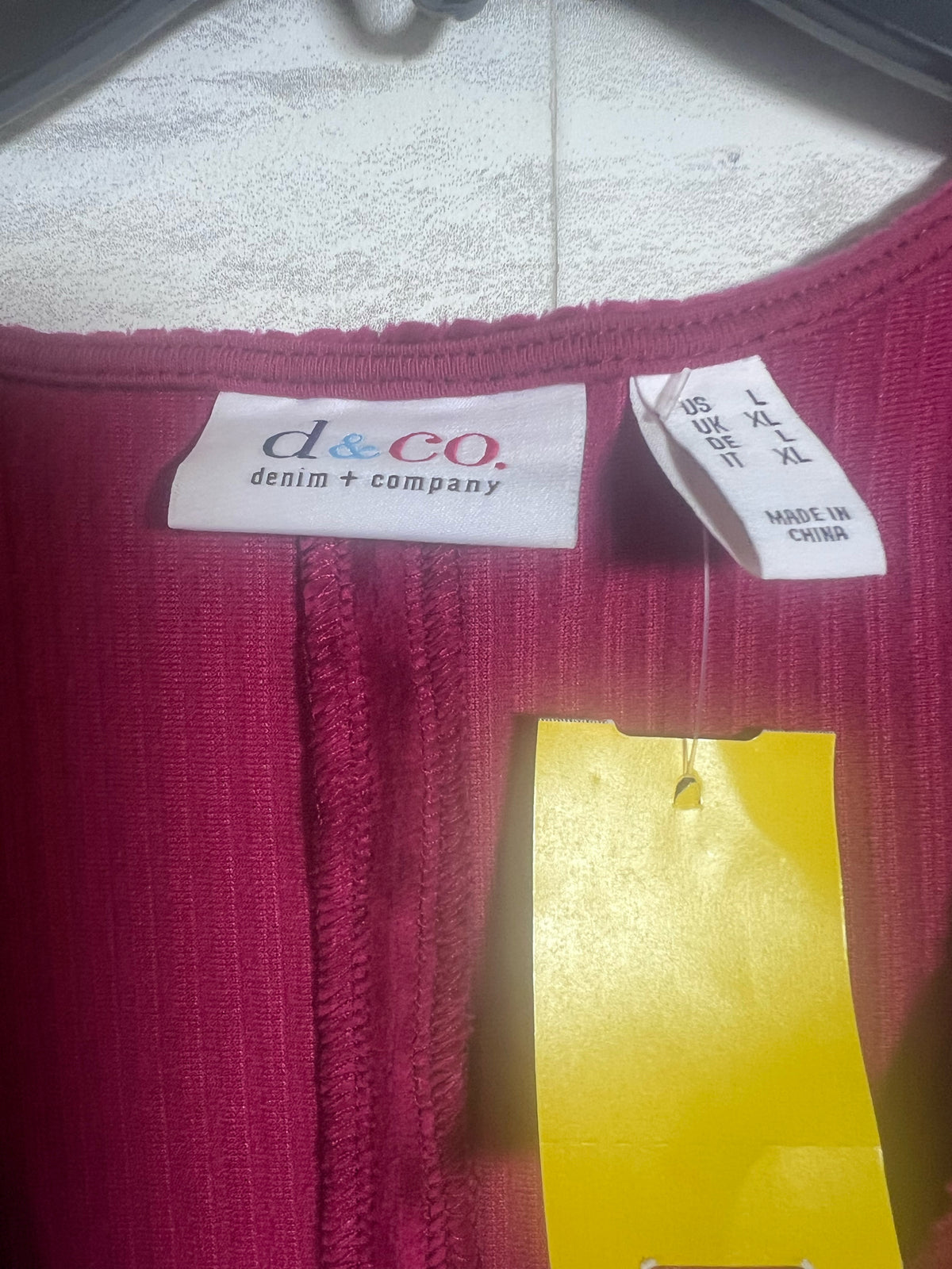 Size L D&Co Red Corduroy Dress
