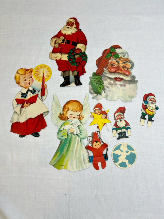 Vintage Christmas paper cutouts