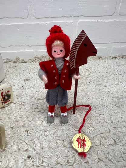 Anne Beate Danish Pixie (Nisse) Figurine – Handmade Scandinavian Holiday Decor, New in Box