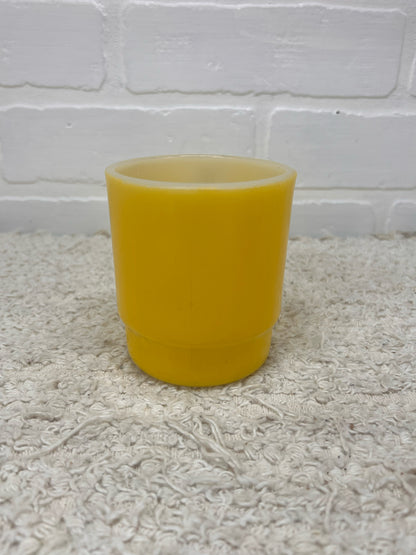 Anchor Hocking Milk Glass Fired on Color Yellow Mug