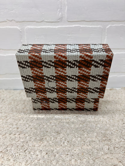 Syndicate Mfg. Co. Recipe Box - Brown Plaid - Circa 1980's