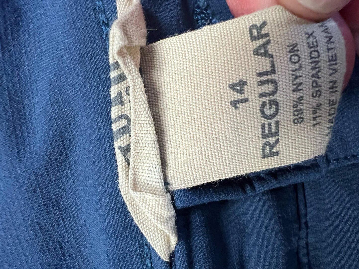 Duluth Trading Co. Size 14 Blue Nylon Pants