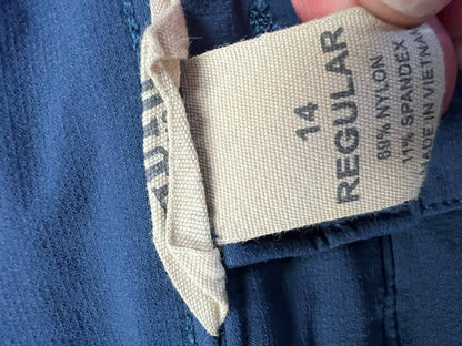 Duluth Trading Co. Size 14 Blue Nylon Pants
