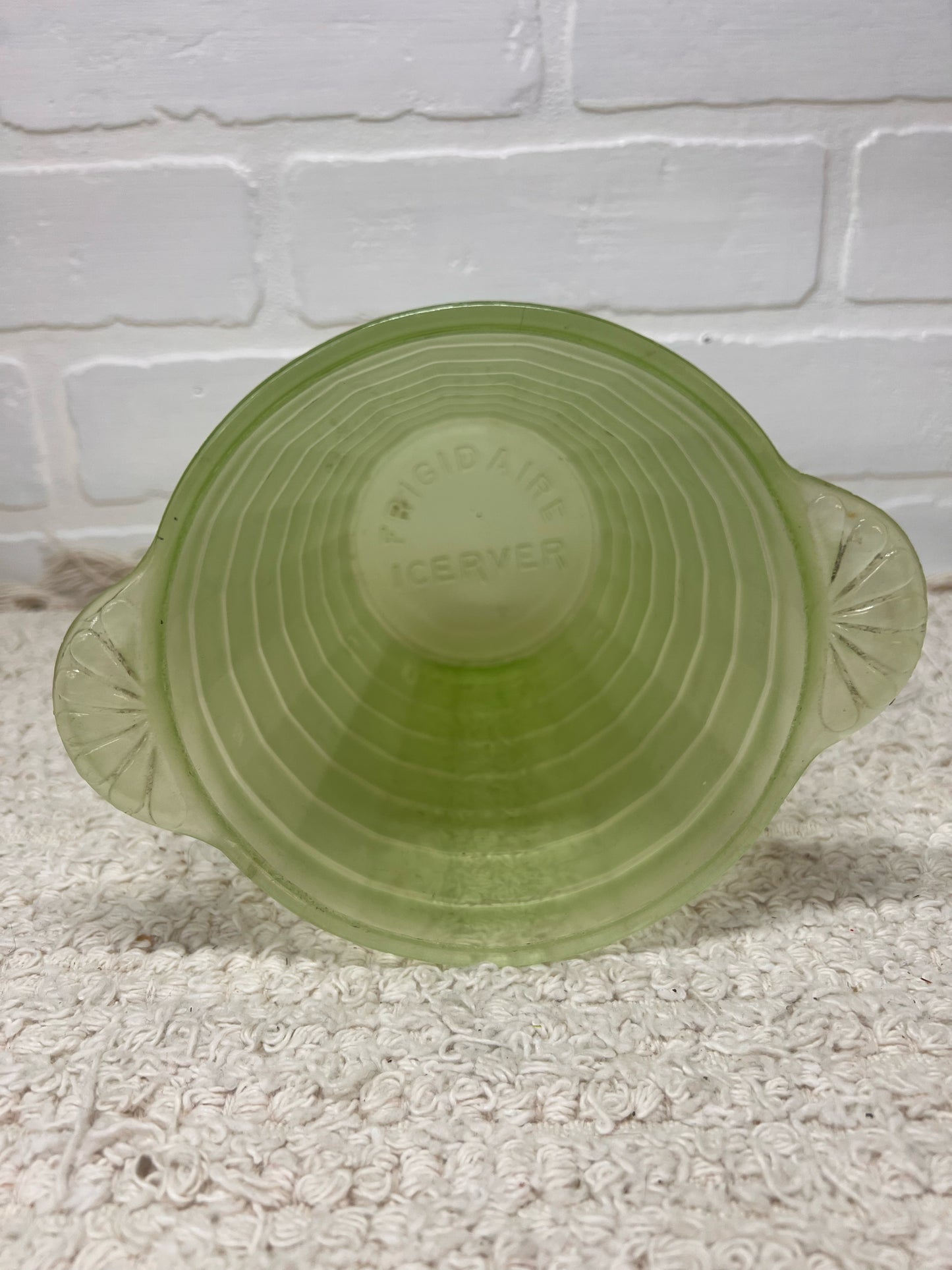 1930's Uranium Glass Frigidaire Ice Bucket