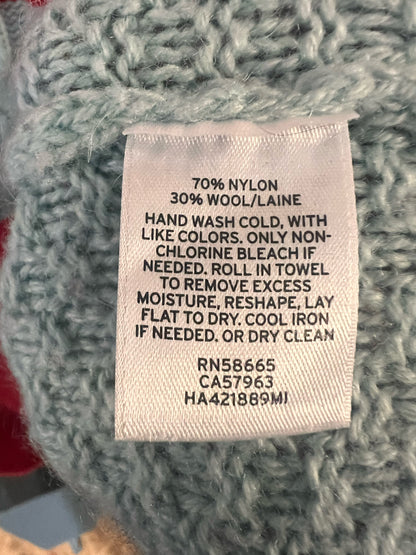 Size M Halogen Red & Blue Striped Wool Blend Sweater