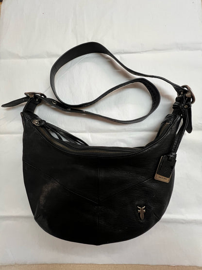 Frye Belle Bohemian Hobo Handback Black Leather