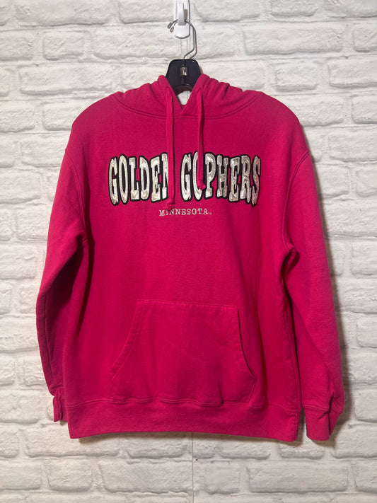 Size M J. America Pink Golden Gopher Hoodie