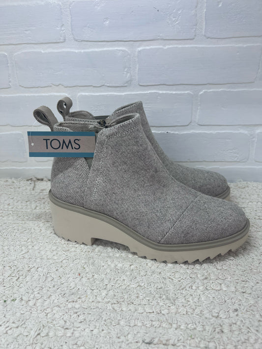 Shoe Size 7 Toms  NWT Maude Wedge  Bootie in Shimmering Twill