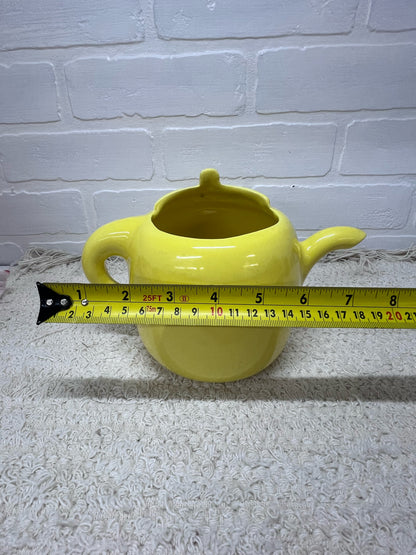 Haeger Yellow Window Sill Flower Pot Shaped Like Teapot
