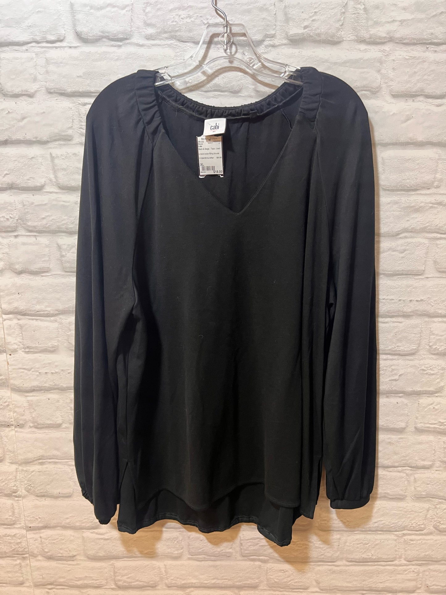 Size XL CAbi Black Blouse