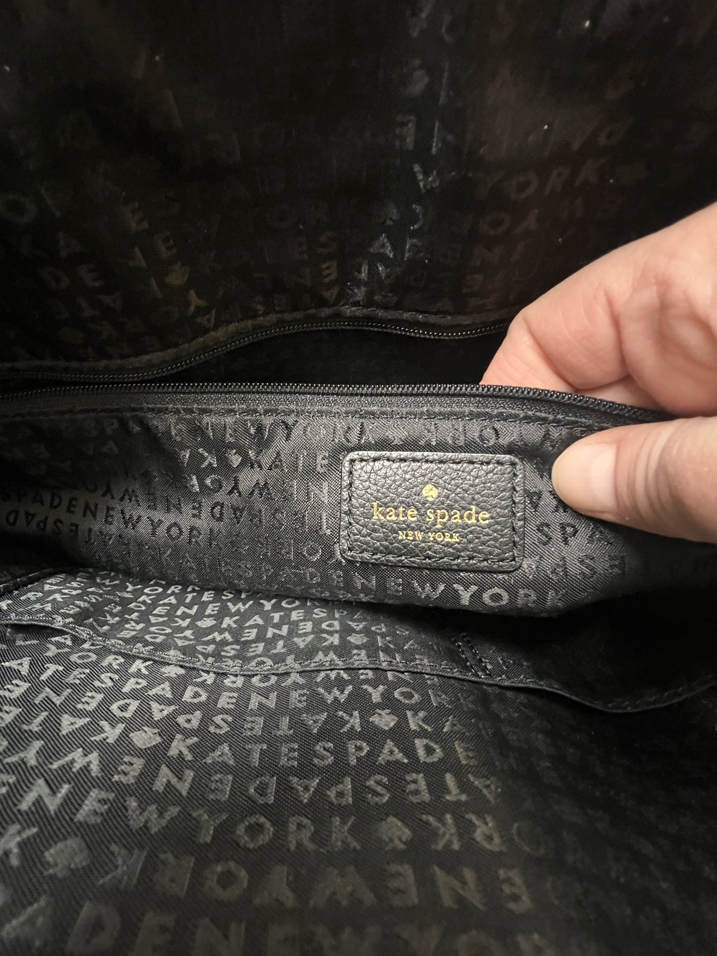 Kate Spade Penny Larchmont Avenue Black Pebbled Leather Shoulder Bag – Classic Designer Handbag