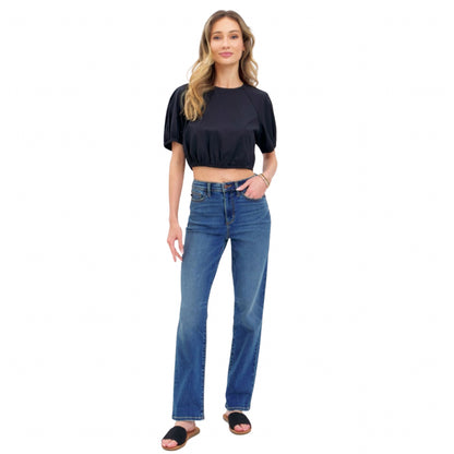 Judy Blue Women’s High Waist Straight Leg Denim