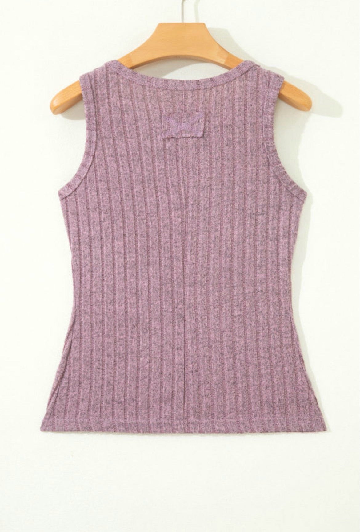 Slim Ribbed Mineral Wash Tank Top - Camel or Bonbon