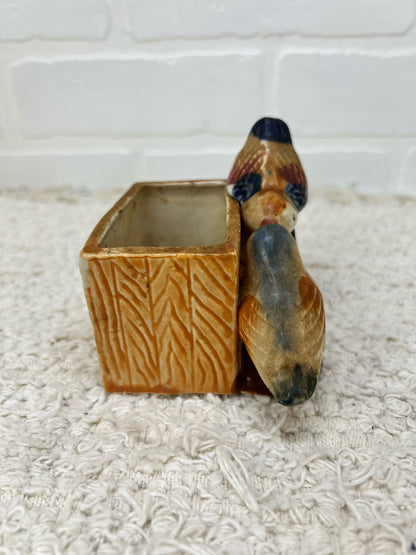 Vintage made in Japan two birds planter