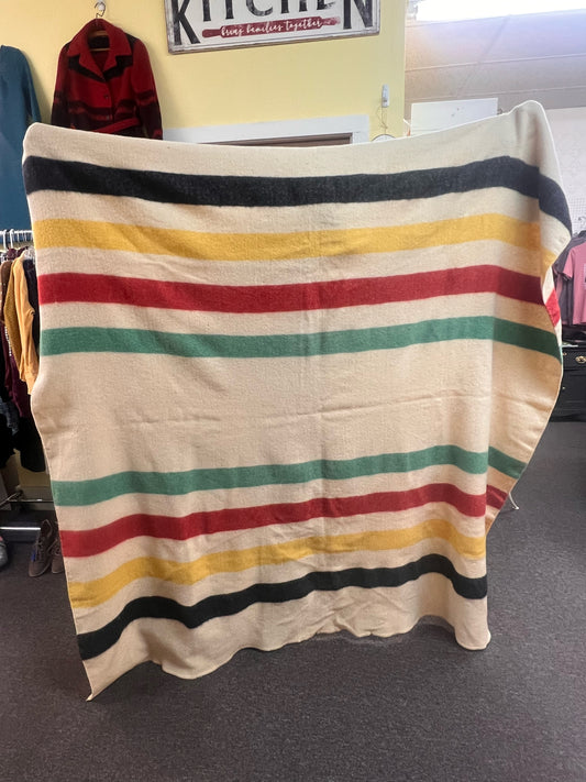 Vintage Wool Striped Blanket