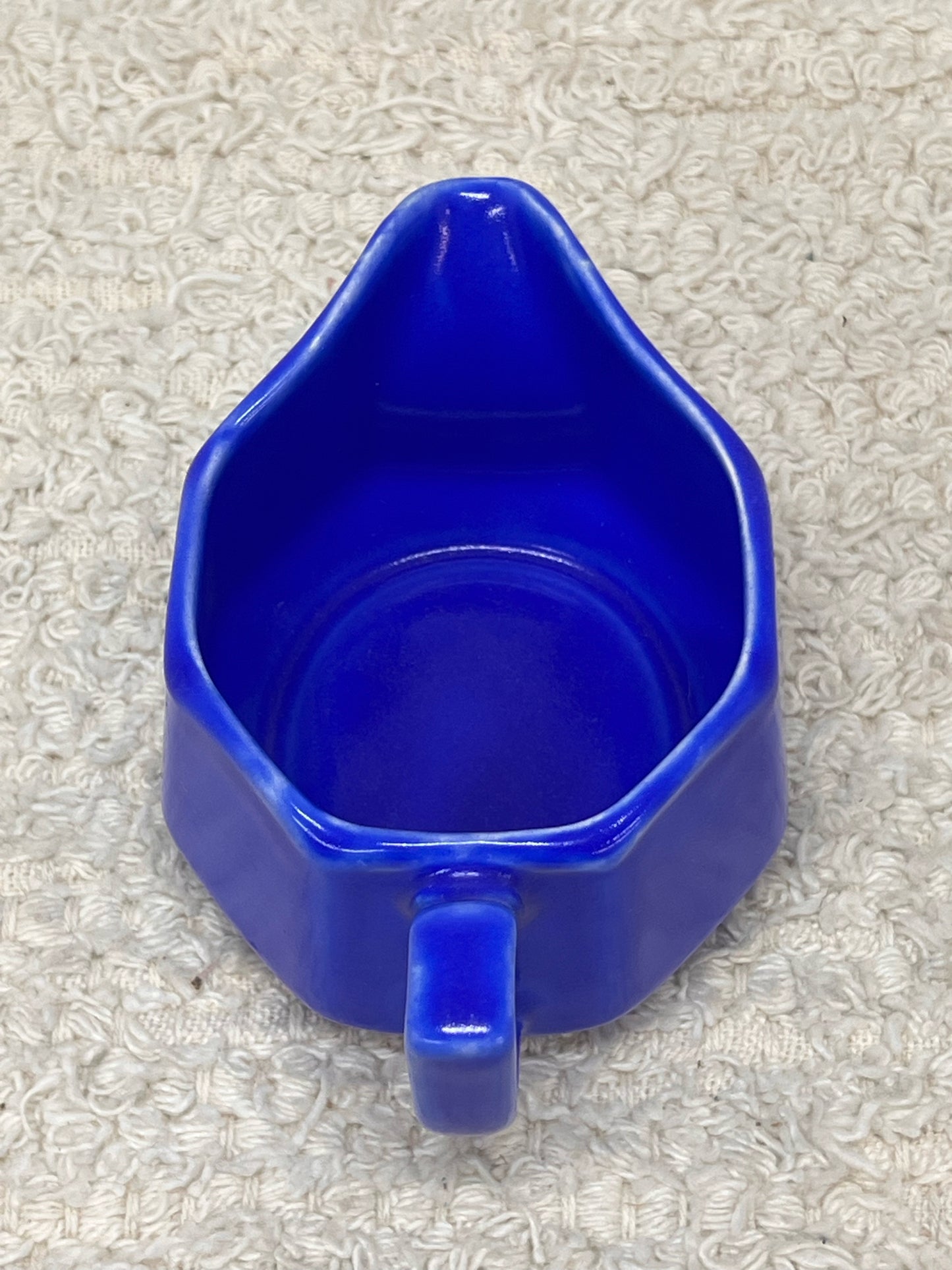 Vintage Cobalt Blue Pottery Cream Pitcher
