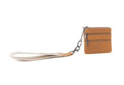 Canyon Breeze Leather Credit Card Holder in Canyon Clay