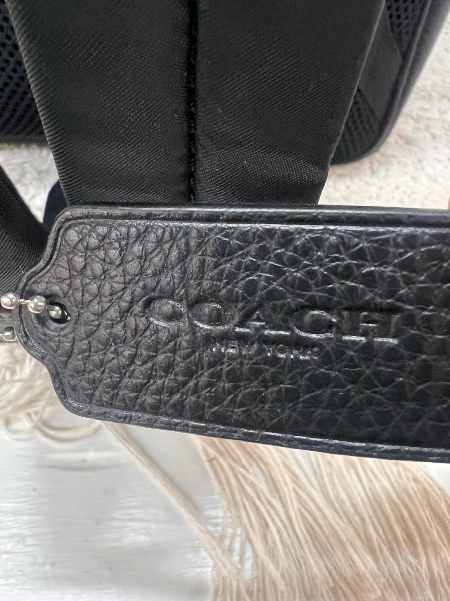Coach Leather Tartan Plaid Court Backpack Bag