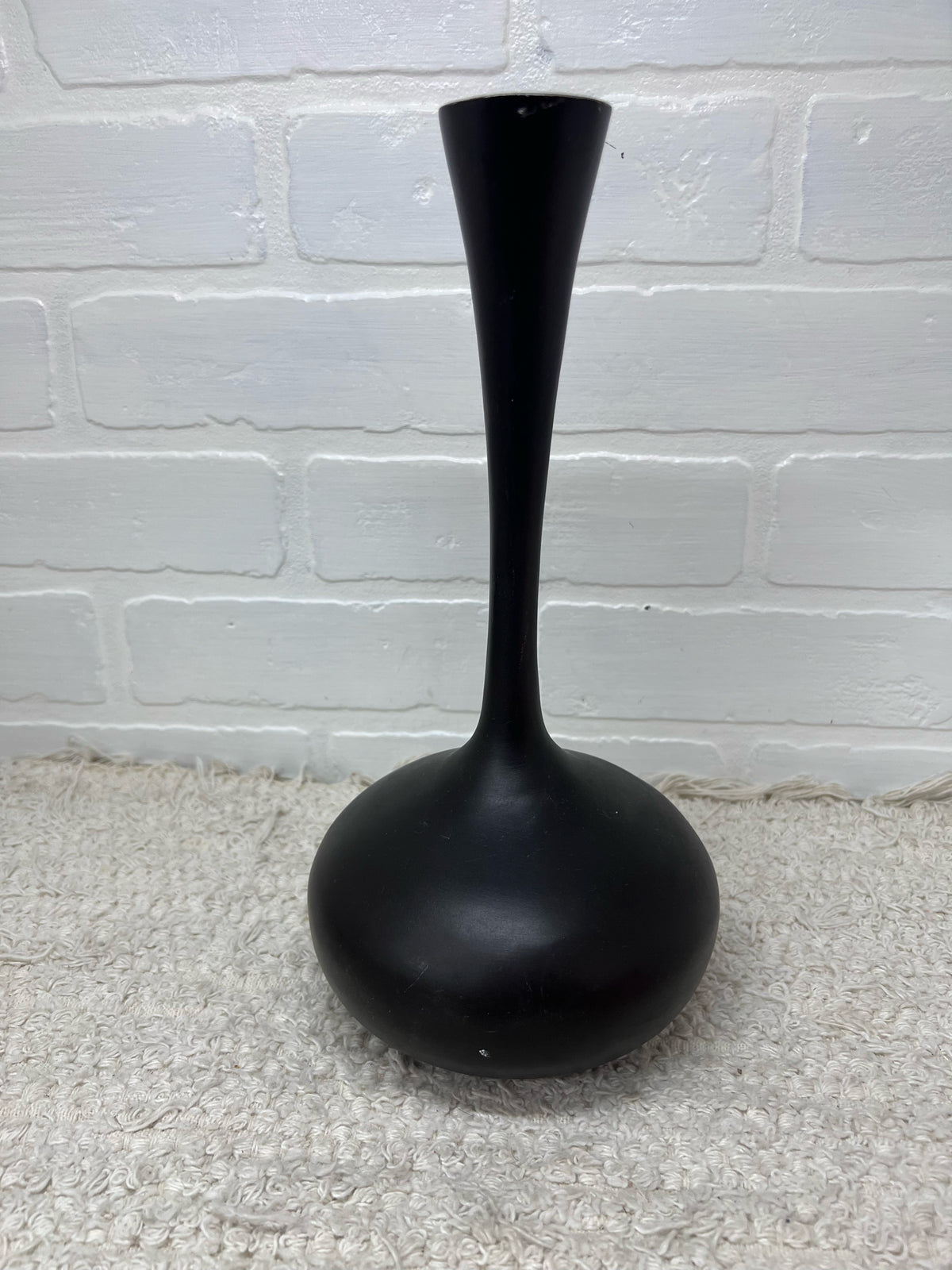 West Elm Black Metal Vase