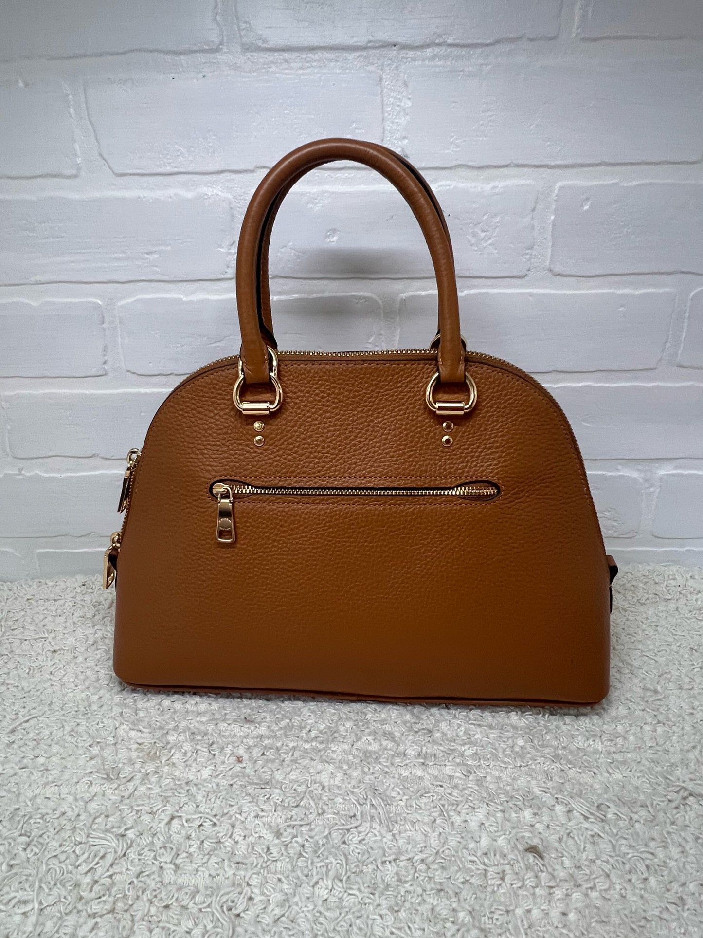 Coach Leather Katy Satchel w/ Diary Embroidery & Coordinating Wallet