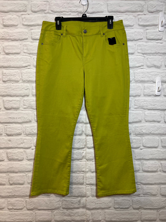 CAbi Size 10 Bright Green Jeans