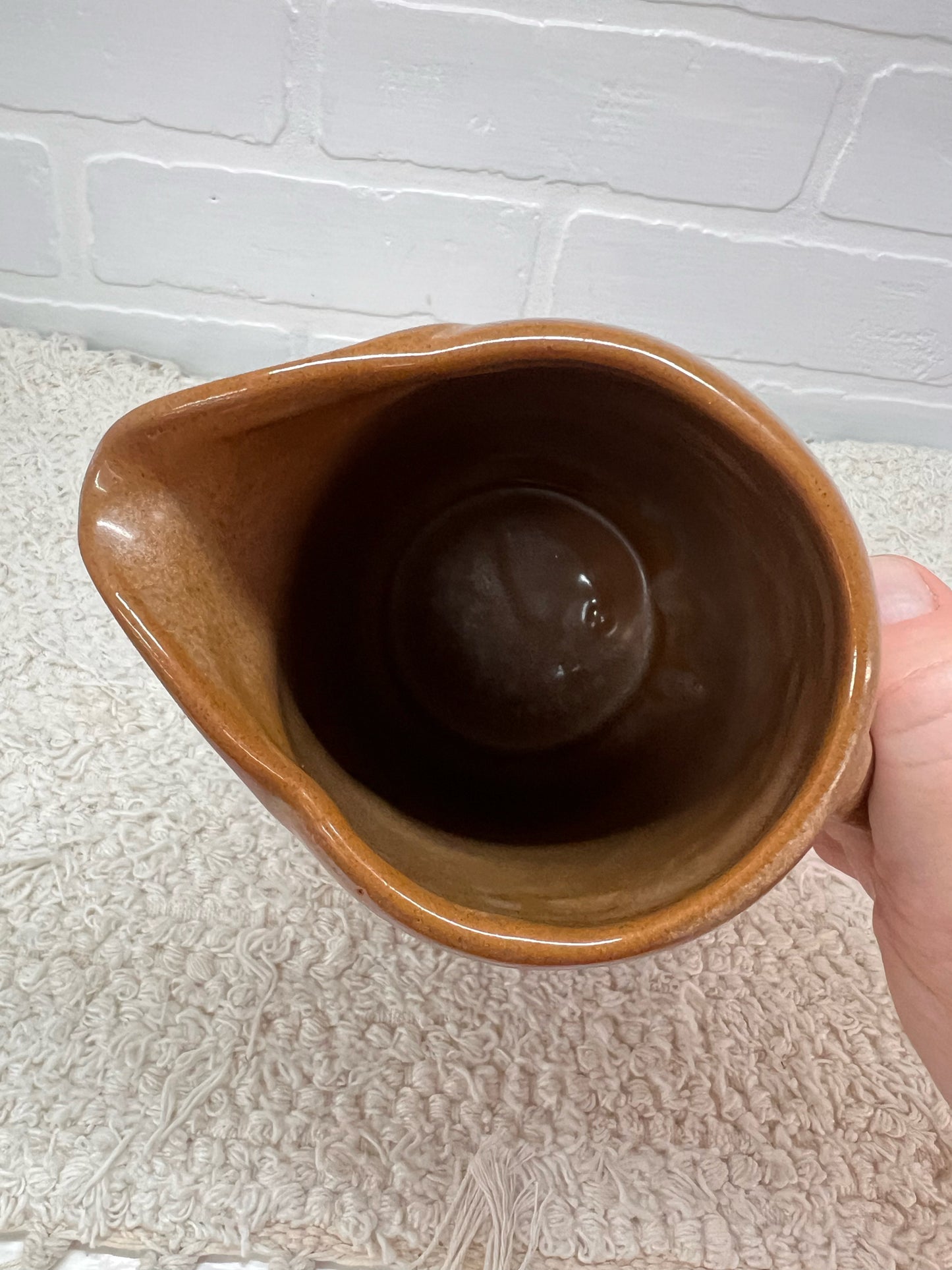 Frankoma Pottery  Dark Brown Glazed Water Pitcher