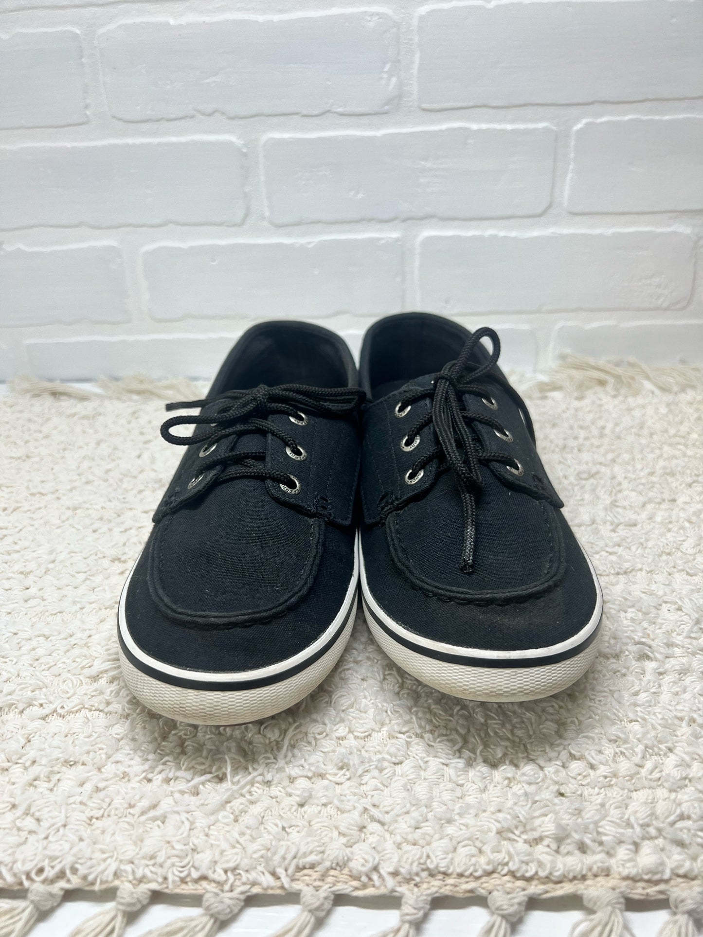 Sperry Size 9.5 Black Canvas Shoes