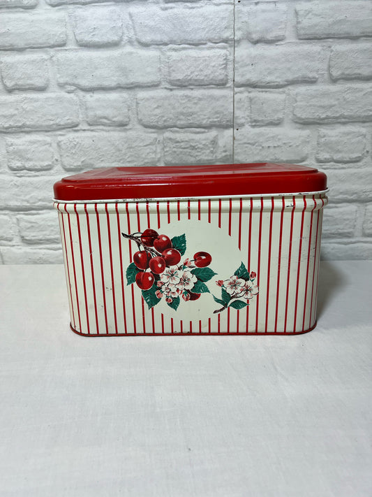 Vintage striped cherry blossom bread tin