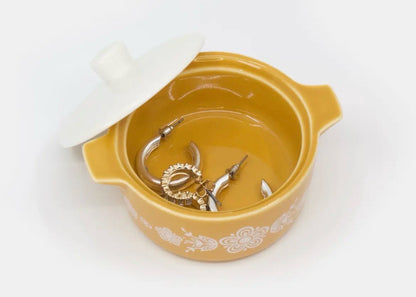 Pyrex or Corningware Inspired Ceramic Trinket Dish
