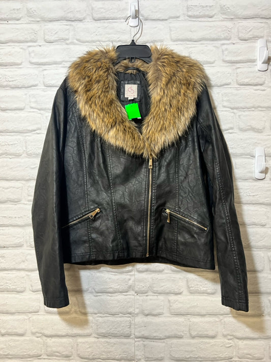 Size L EB faux leather jacket (Outdoor)