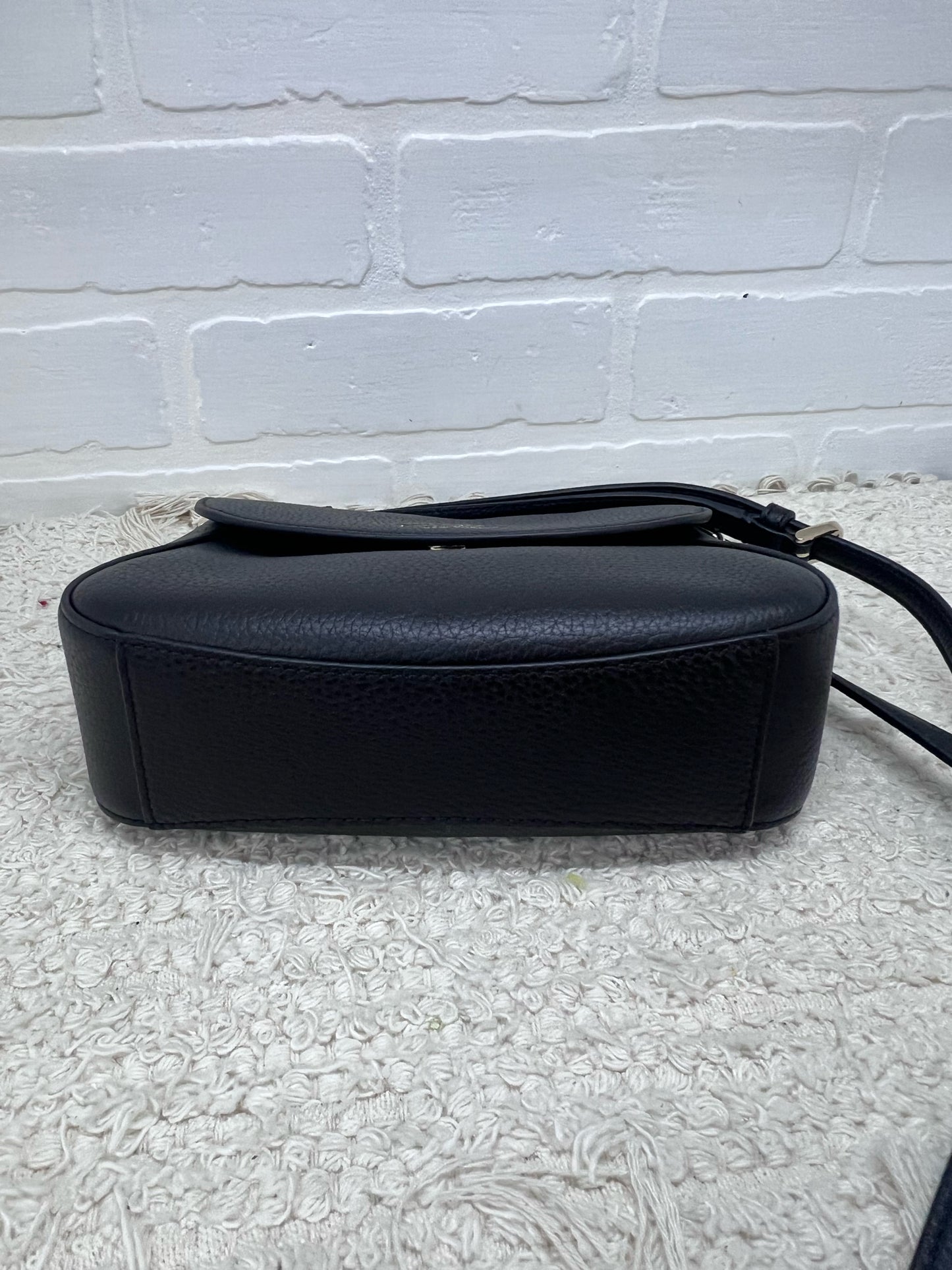 Kate Spade Monica Mini Flap Crossbody in Black Leather