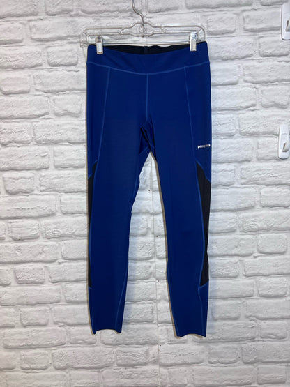 Patagonia Size M 'Endless Run' Tights/Leggings in Black & Blue