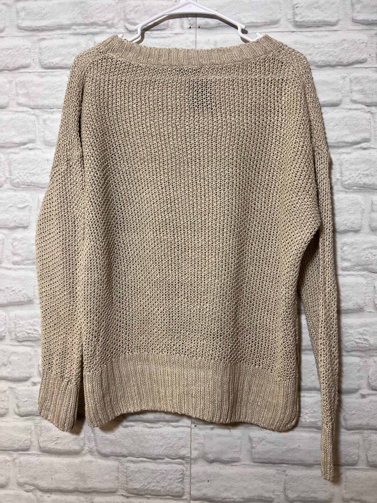 Size M J. Crew 100% Linen Lightweight Neutral Sweater