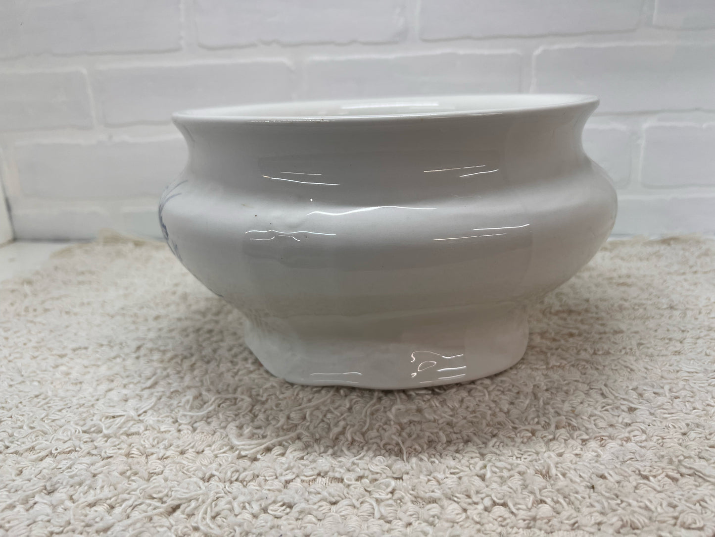 Antique chamber pot w/ blue floral design
