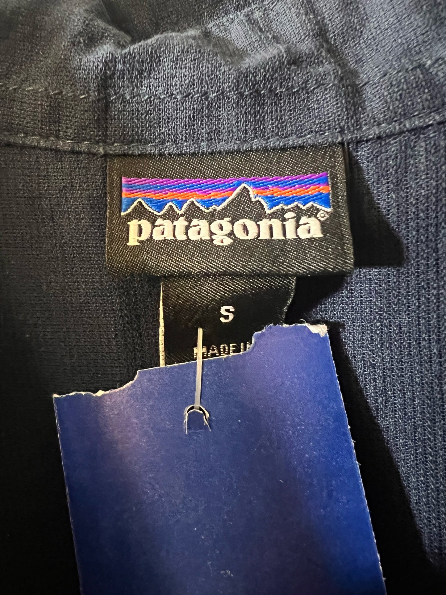 Size S Patagonia Navy Cotton/Hemp Shirt