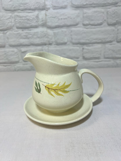 Franciscan Pottern Fall Leaves MCM Gravy Boat