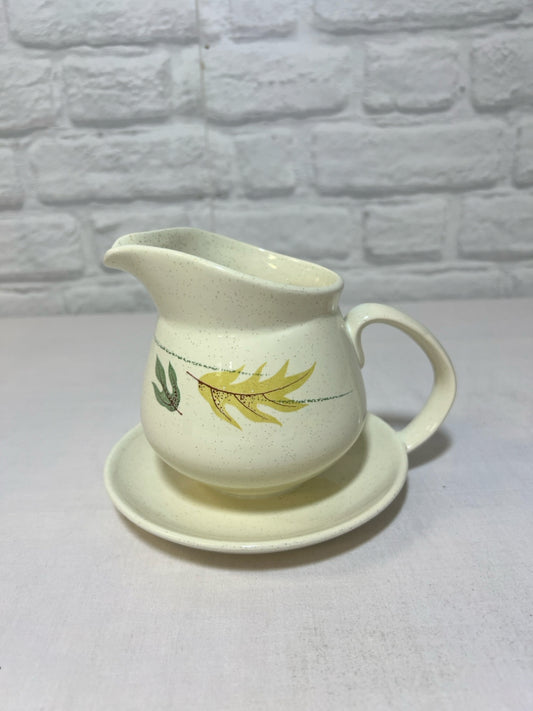 Franciscan Pottern Fall Leaves MCM Gravy Boat