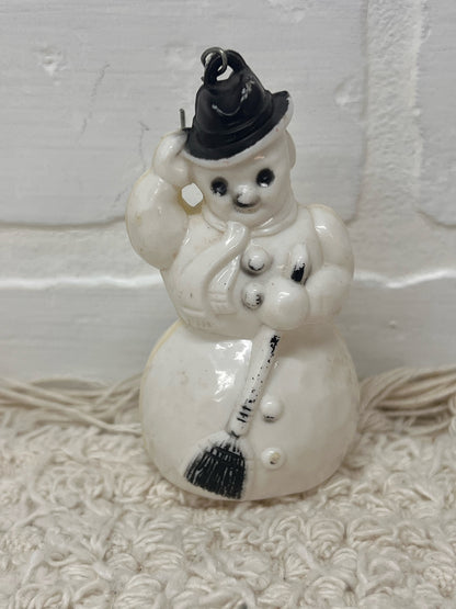 Rosbro Mid-Century Plastic Snowman Ornament