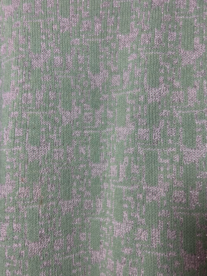 Size M Sally Gee Vintage Mint Green Cardigan with Metallic Detail