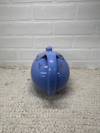 Hall Blue & Gold 8 Cup Lidded Teapot w/ Teabag Hook